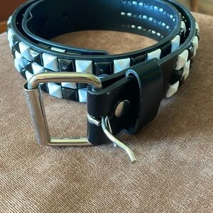 Hot Top Checkered Studded Unisex Belt